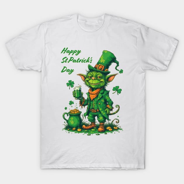 Happy St Patrick's Day T-Shirt by TooplesArt